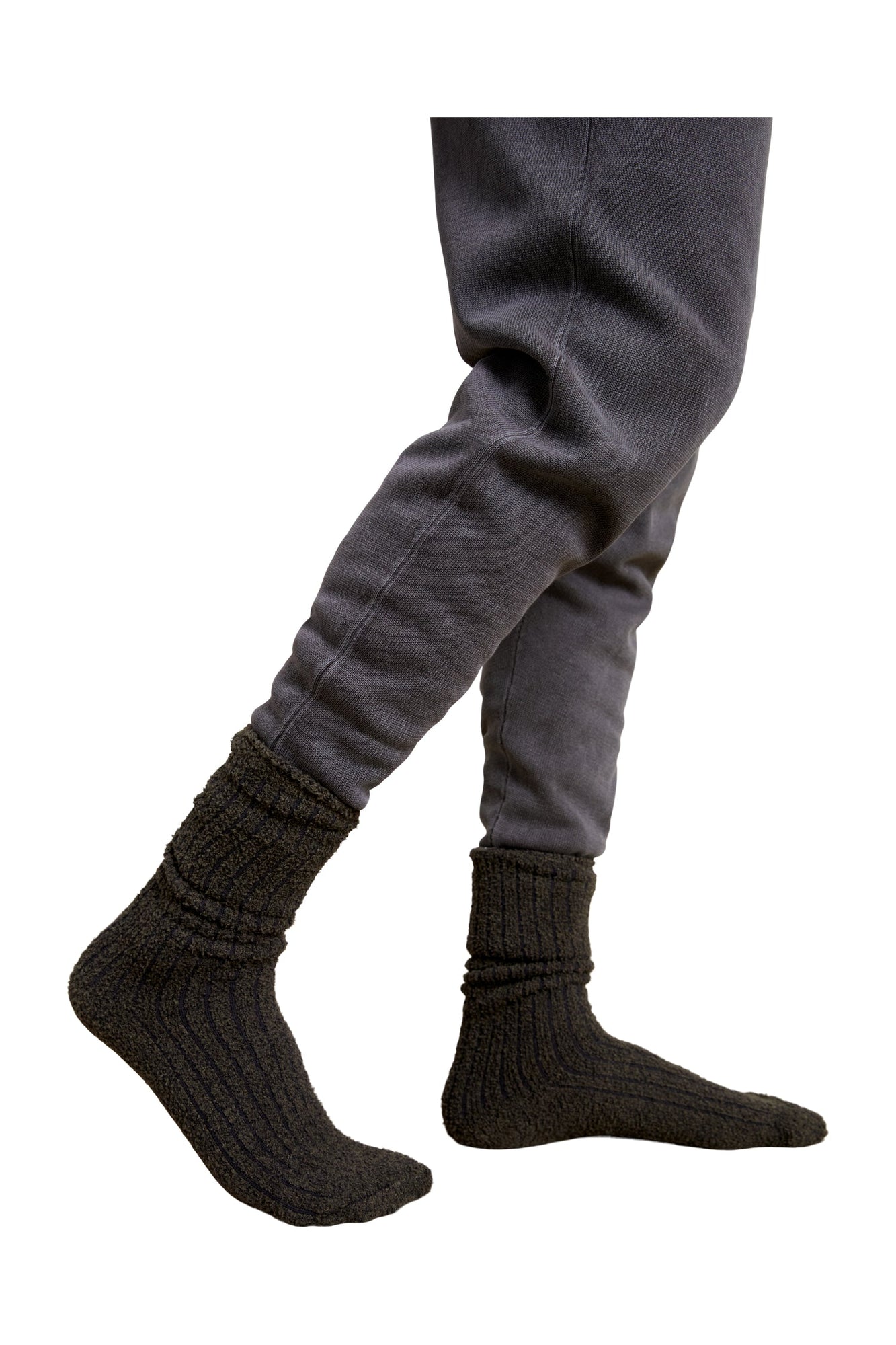 Mens | Cozychic Ribbed Socks | Heathered Olive/Carbon