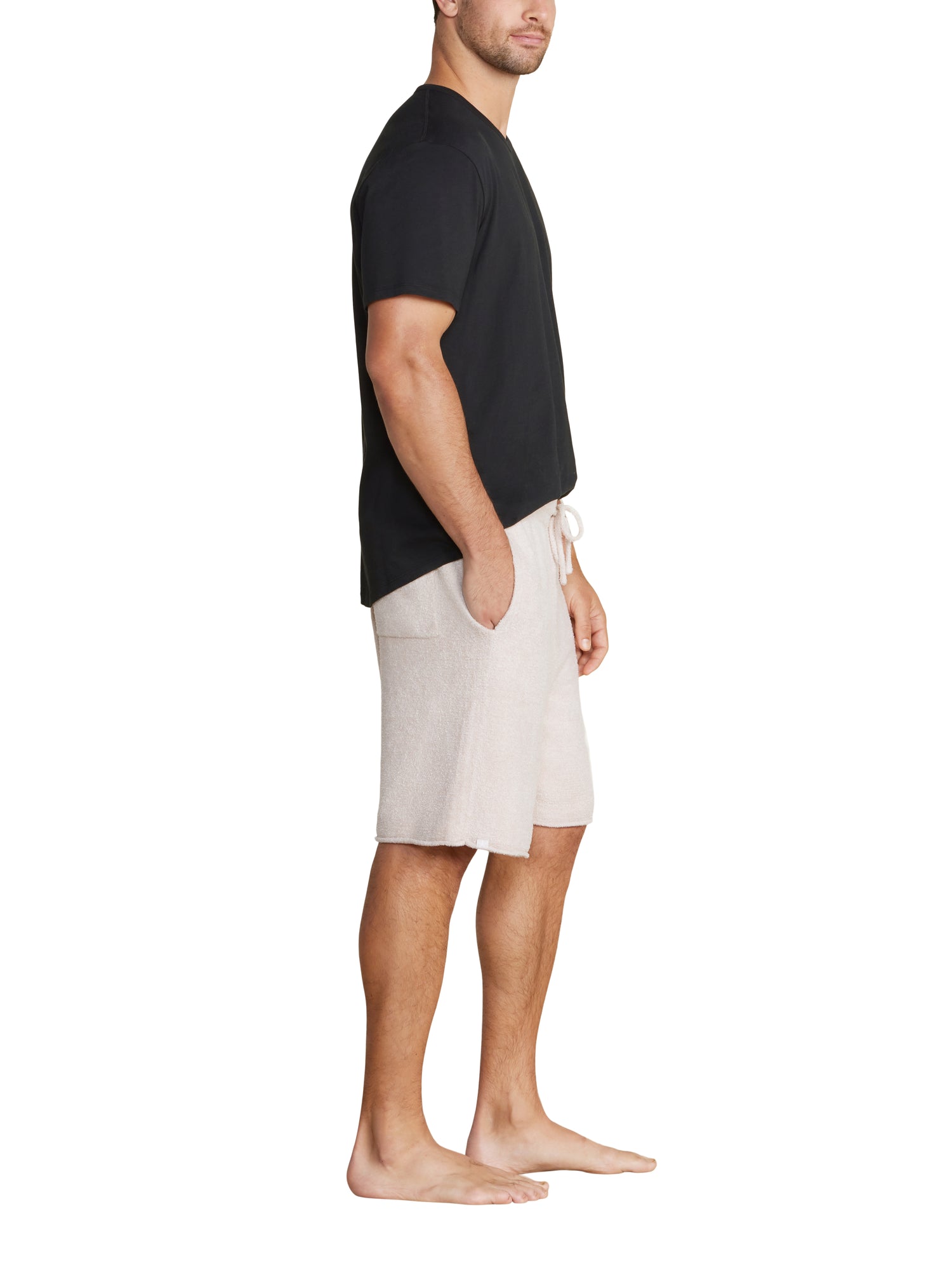 Mens | CozyChic Lite Rolled Edge Shorts | Stone
