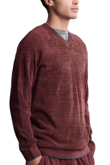Mens | CozyChic Ultra Lite V-Neck | Deep Aubergine