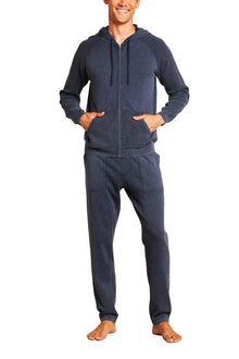 Mens | Sunbleach Zip Up Hoodie | Indigo