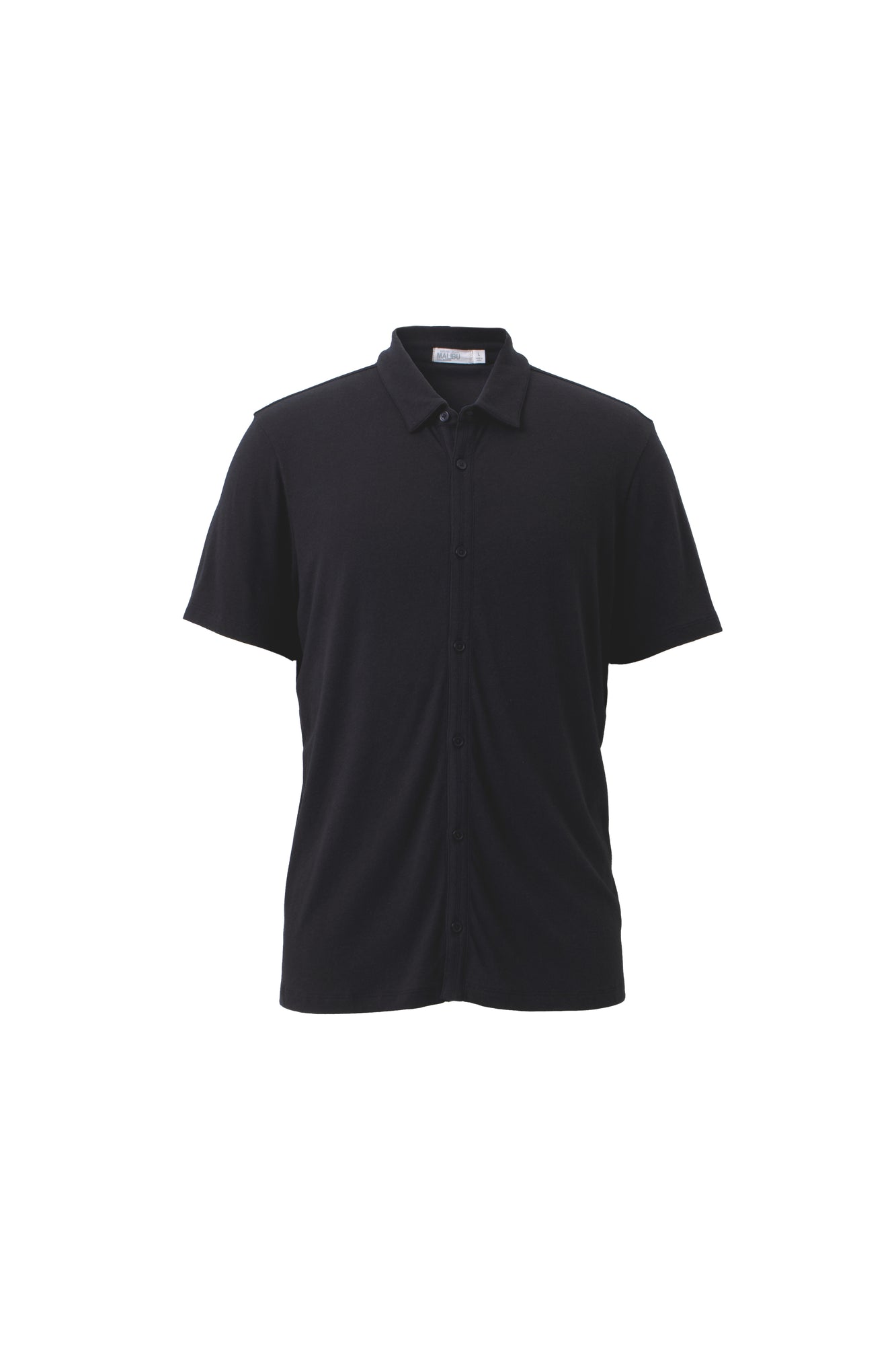 Mens | Malibu Collection Cotton Modal Button Down Polo | Black