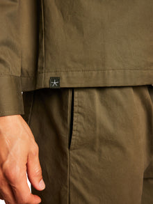 Mens | Malibu Collection Cotton Twill Shirt Jacket | Olive