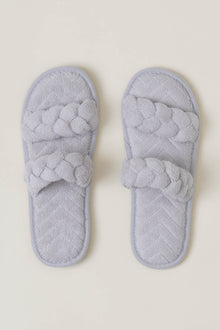 Womens | Towelterry Braided Slipper | Fog Gray