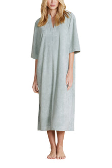 Womens | CozyTerry Placket Caftan | Beach Glass