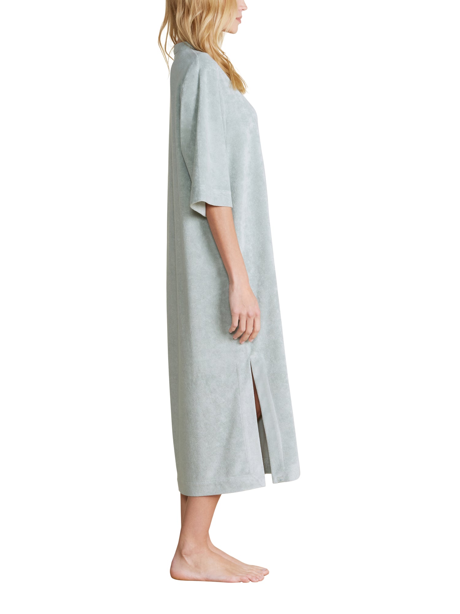 Womens | CozyTerry Placket Caftan | Beach Glass