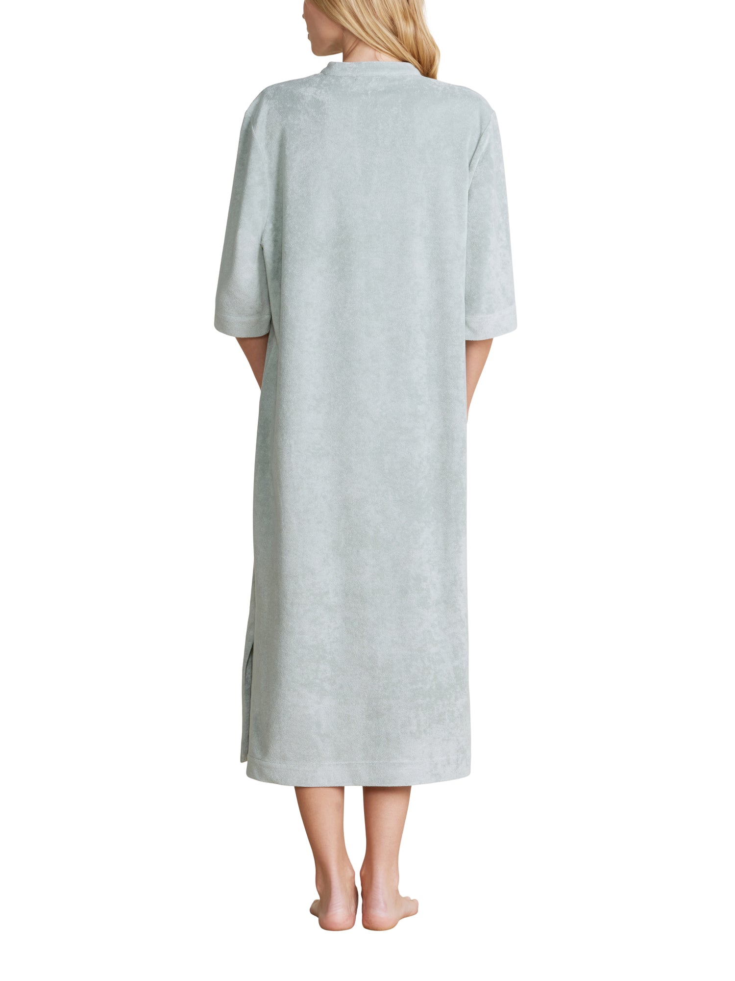 Womens | CozyTerry Placket Caftan | Beach Glass