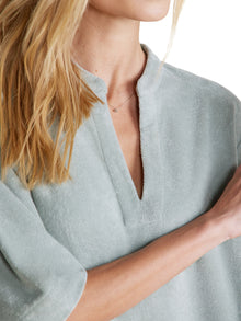 Womens | CozyTerry Placket Caftan | Beach Glass