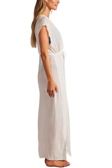 Womens | Tulip Hem Maxi Dress | White