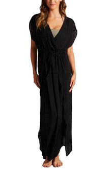 Womens | Tulip Hem Maxi Dress | Black Sea