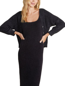 Womens | CozyChic Lite Diamond Pointelle Cardigan | Black