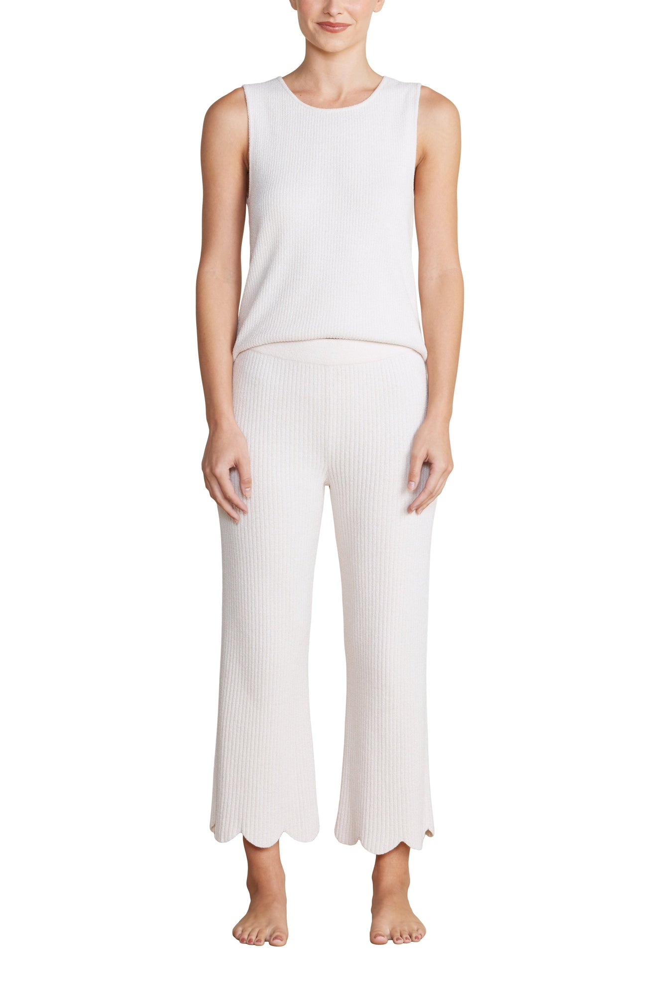 Womens | CozyChic Ultra Lite Scallop Cropped Pant | Sand Dune