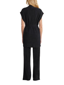 Womens | CozyChic Ultra Lite Waist Tie Vest | Black