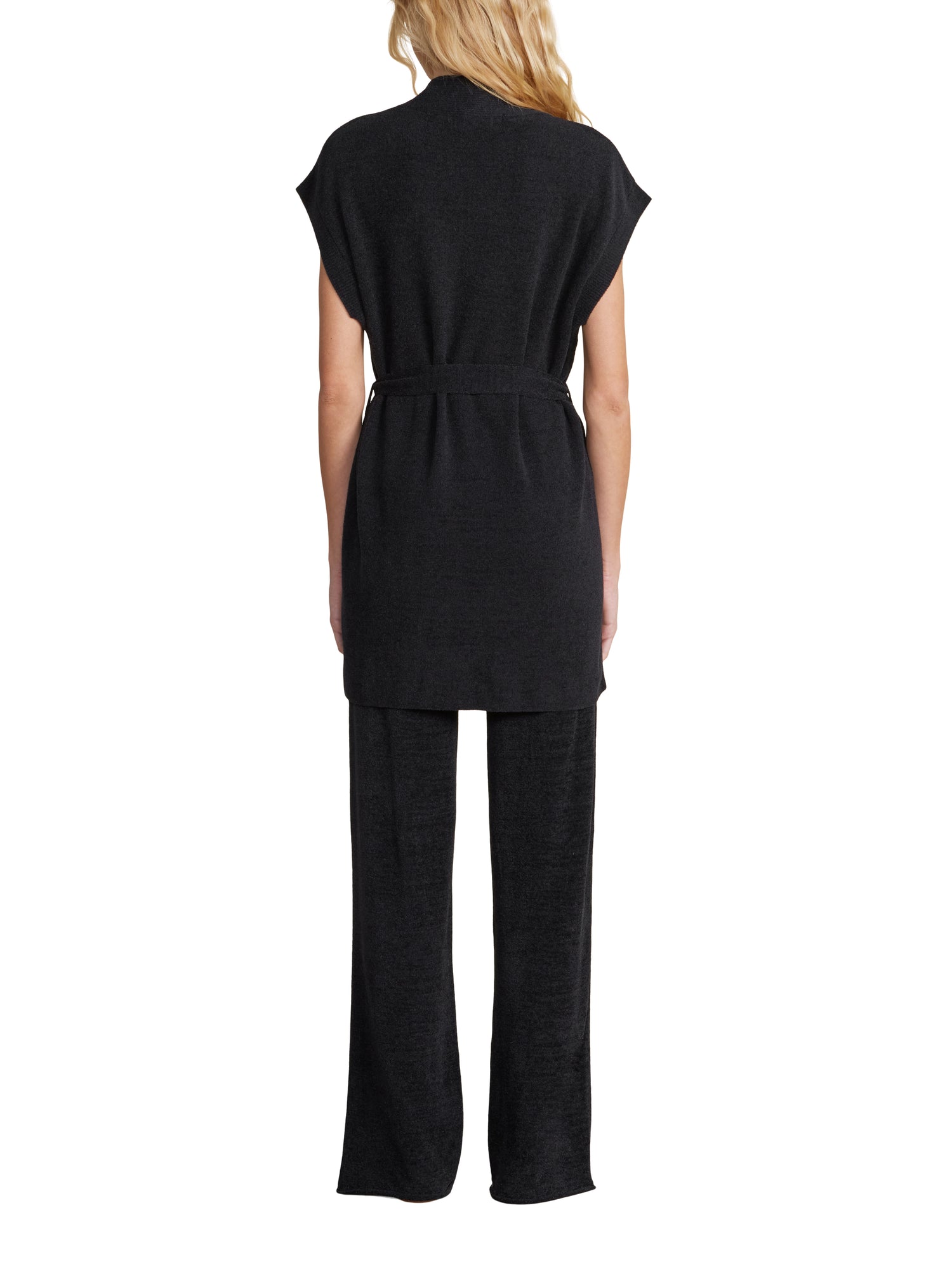 Womens | CozyChic Ultra Lite Waist Tie Vest | Black