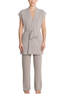 Womens | CozyChic Ultra Lite Waist Tie Vest | Pewter