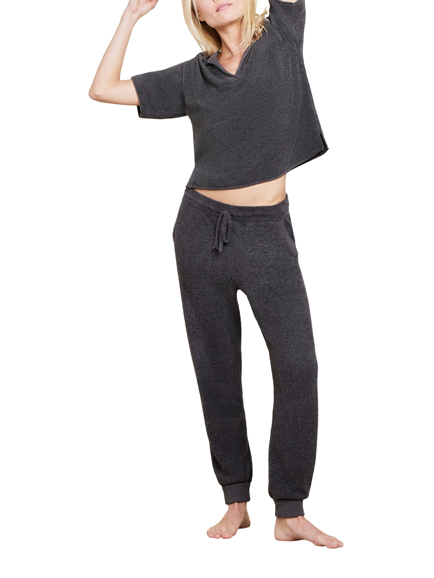 Womens | CozyChic Ultra Lite Collared Short Sleeve | Carbon