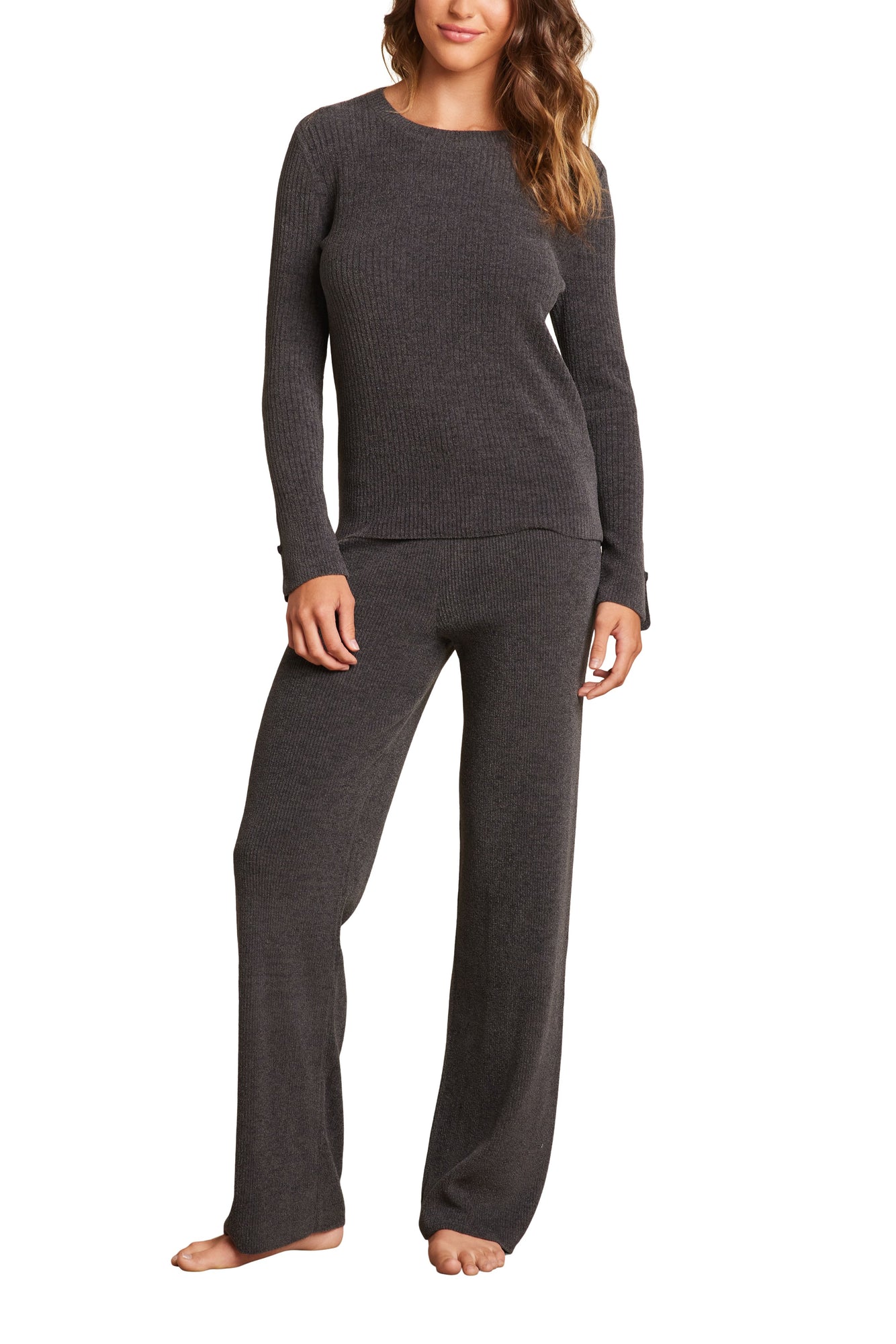 Womens | CozyChic Ultra Lite Ribbed Long Sleeve | Carbon