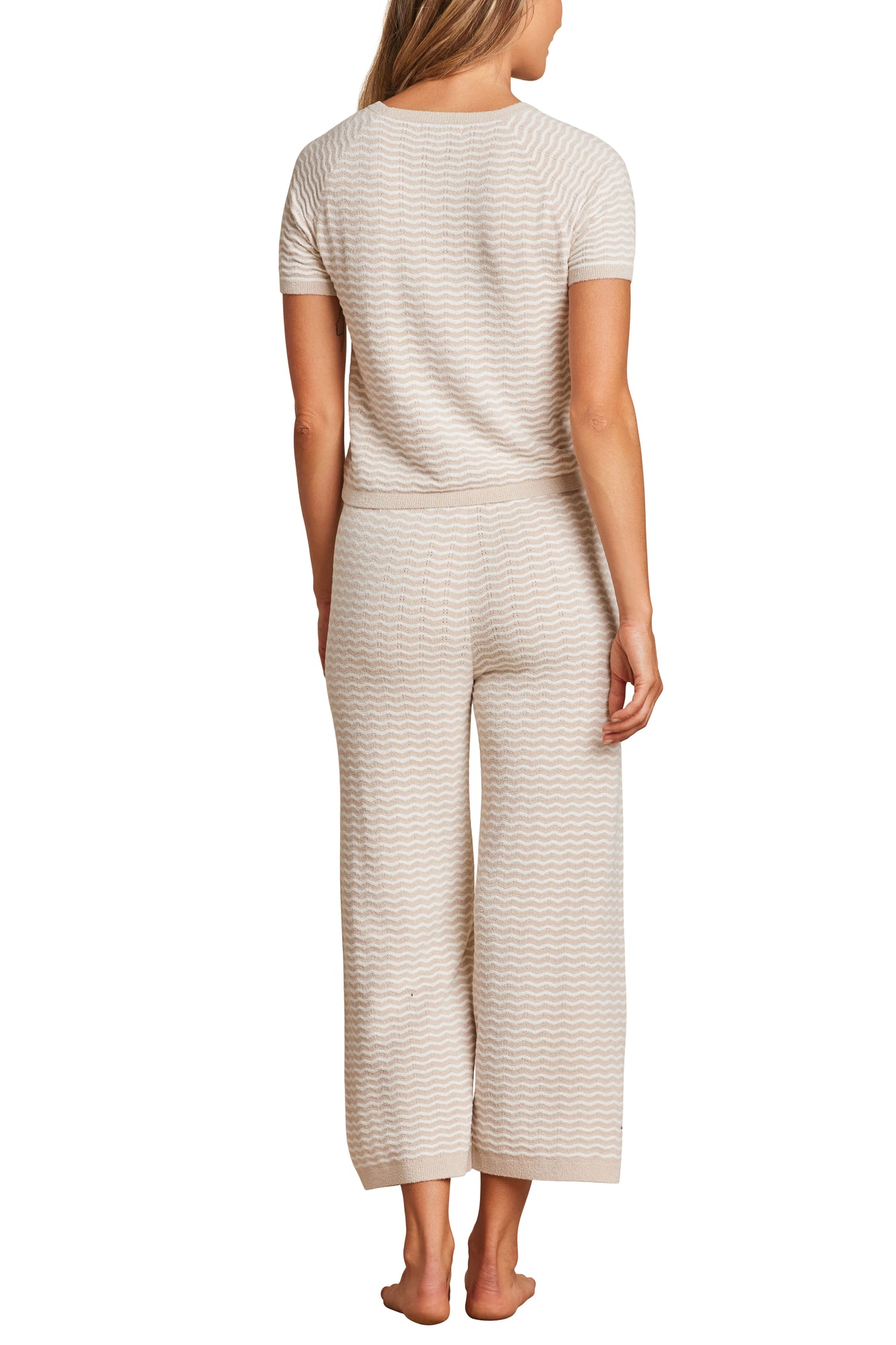 Womens | CozyChic Ultra Lite Pointelle Short Sleeve | Stone/Pearl