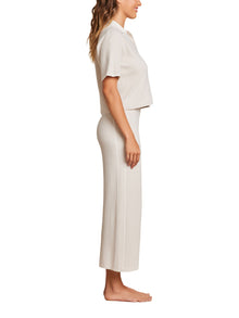 Womens | CozyChic Ultra Lite Rolled Edge Short Sleeve | Sand Dune/Pearl