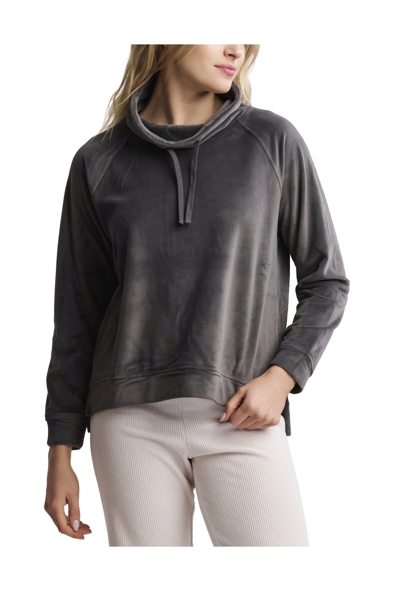 Womens | Luxechic Funnel Neck Pullover | Carbon