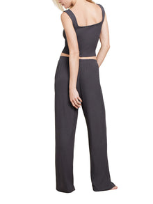 Womens | Malibu Collection Ultra Soft Rib Cropped Tank | Carbon