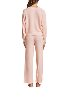 Womens | Luxeblend Waffle Knit Pullover | Bella Pink