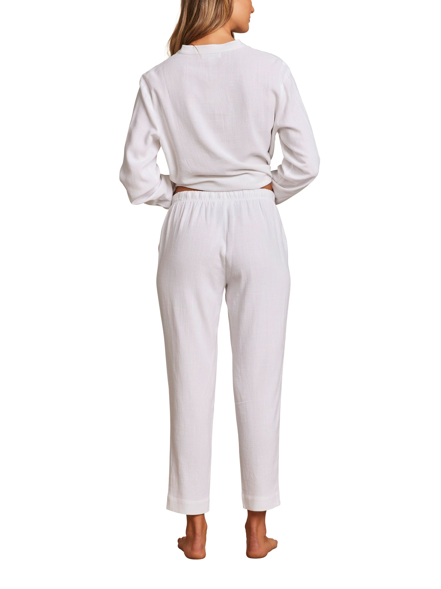Womens | Linen Blend Pant | White