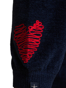 Youth | CozyChic Ultra Lite Embroidered Heart Pant | Marine/Scarlet