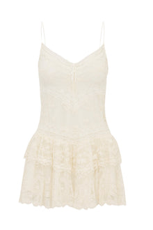 Beauval Lace Mini Dress | Off White