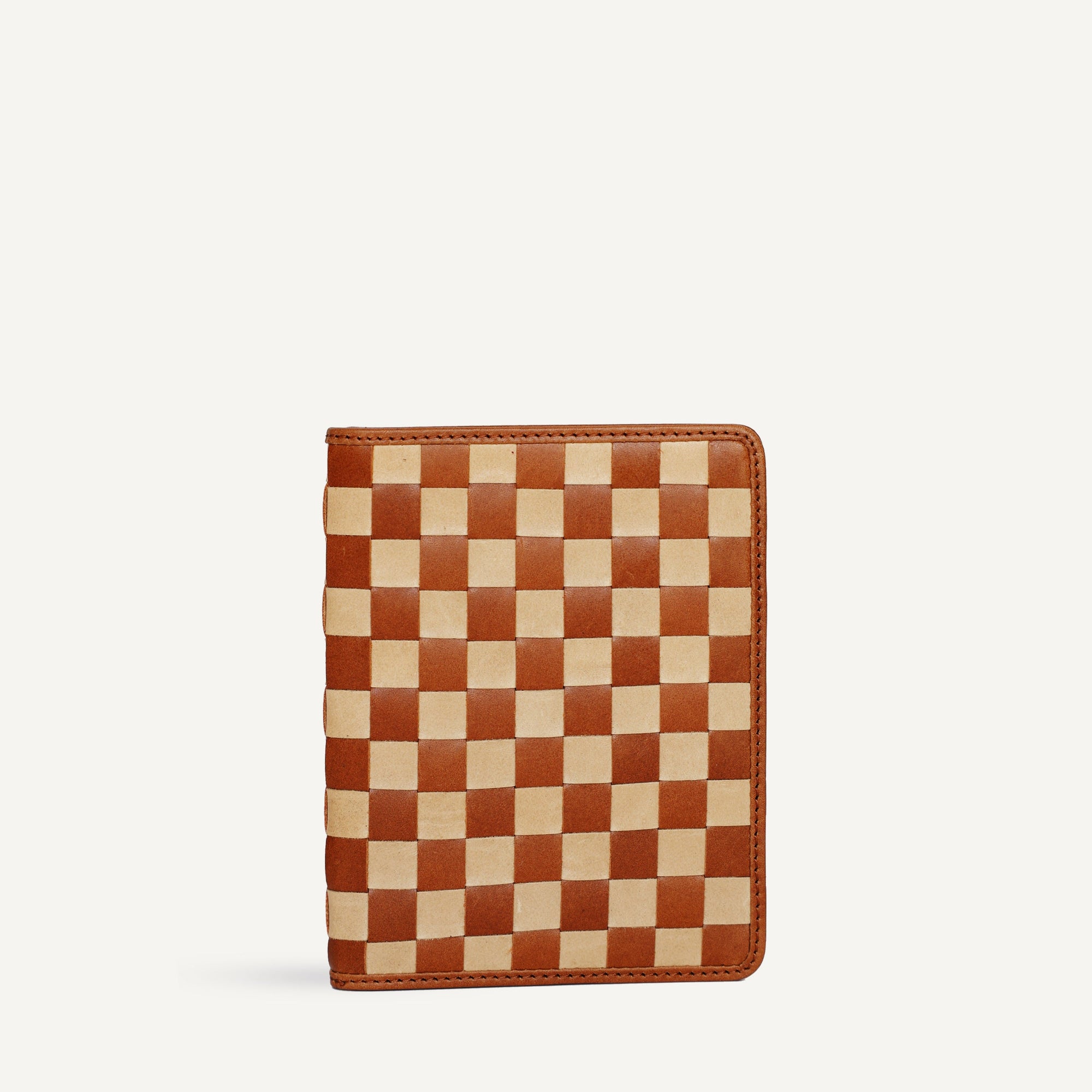 Este Passport Holder - Check | Caramel/Sienna