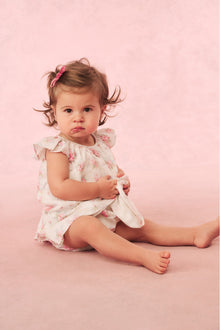 Baby Nalina Cotton Floral Bloomer | Thulian Pink