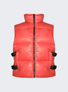 Men | Givenchy | Sleeveless Puffer Vest With Buckles | Orange