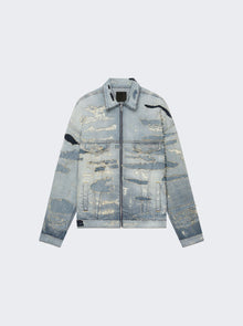 Men | Givenchy | Oversized Jacket In Rip And Repair Denim | Light Blue