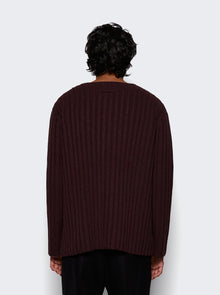 Men | Givenchy | Scoop Neck Cardigan Burgundy | Red