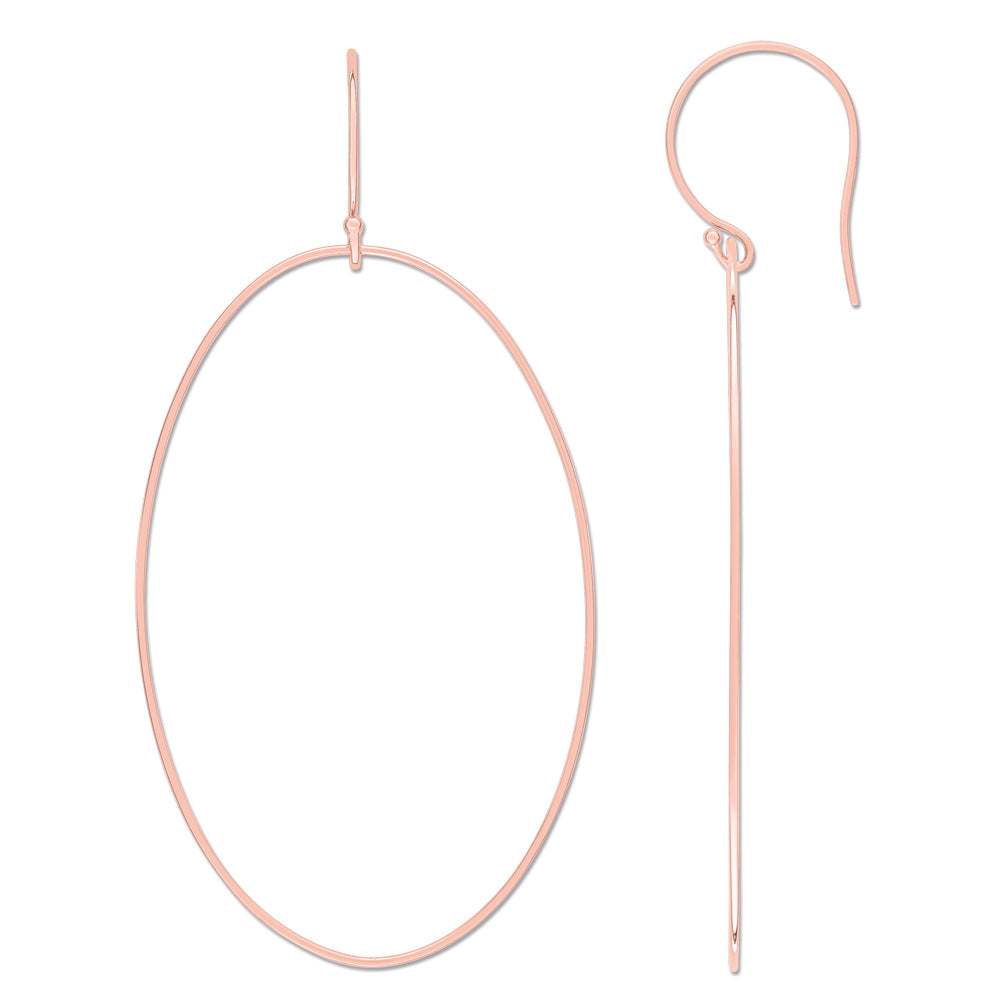 Ellipse Earrings | 18K Rose Gold