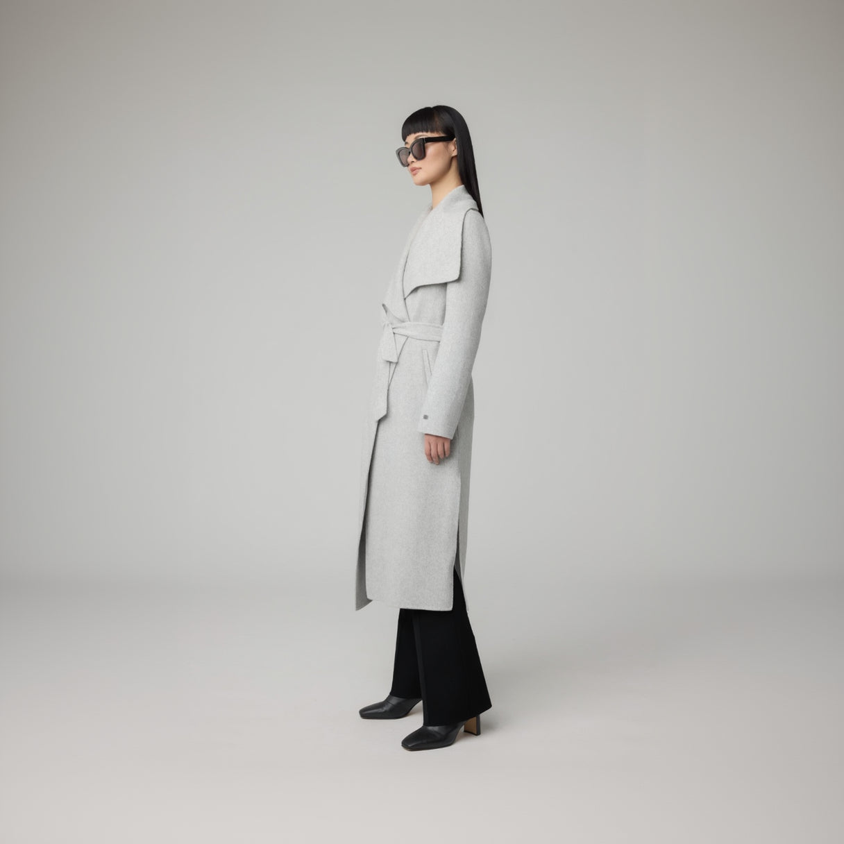 Britta Straight-Fit Wool Coat | Stone