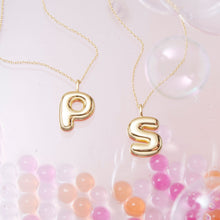 Stone and Strand Gold Vermeil XL Bubble Tea Initial Necklace Editorial Image