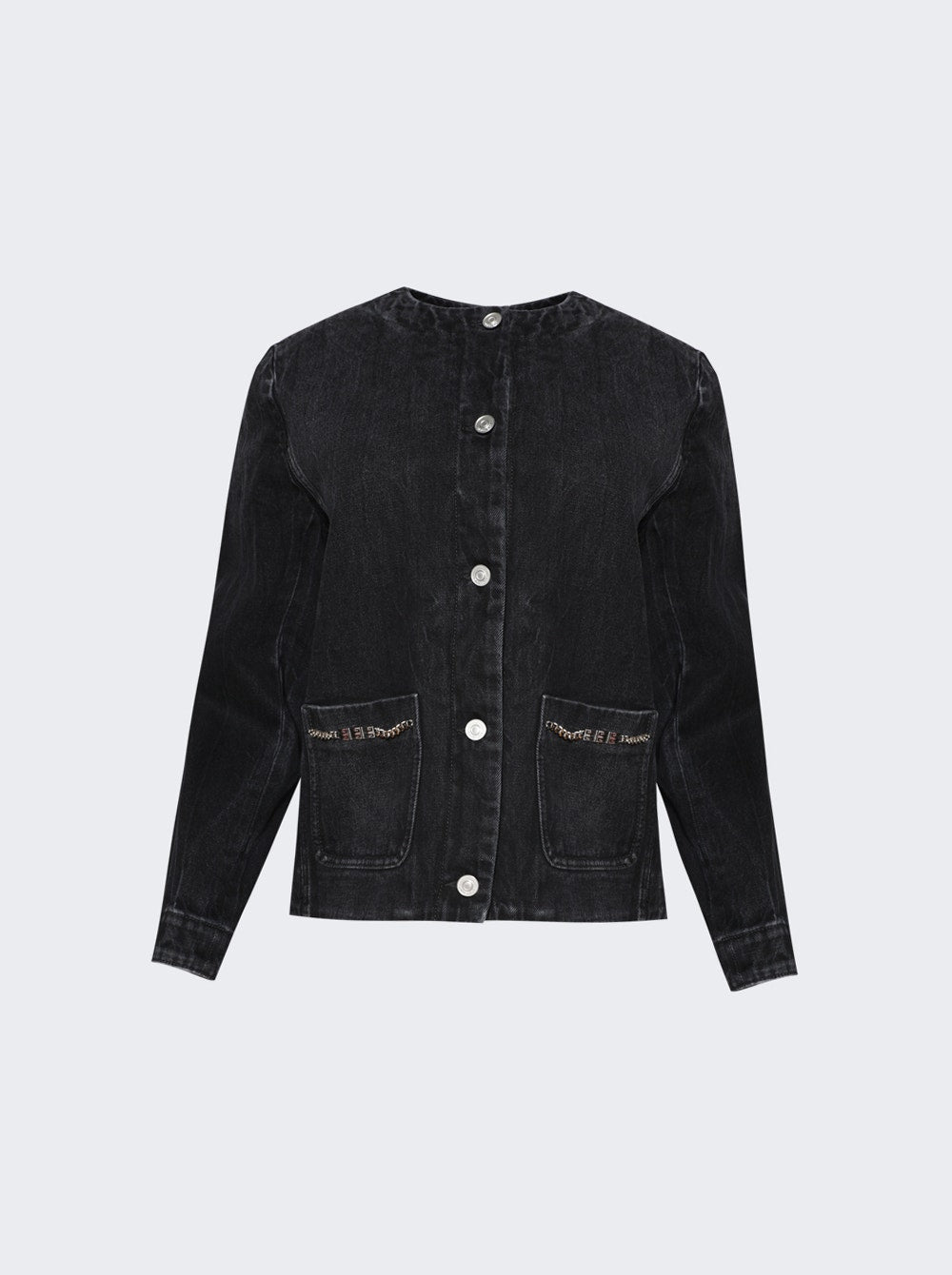 Givenchy | Collarless Chain Jacket | Black