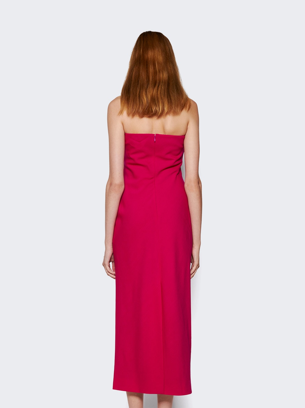 Women | Givenchy | Wool Dress With Plunging Neckline | Fuchsia