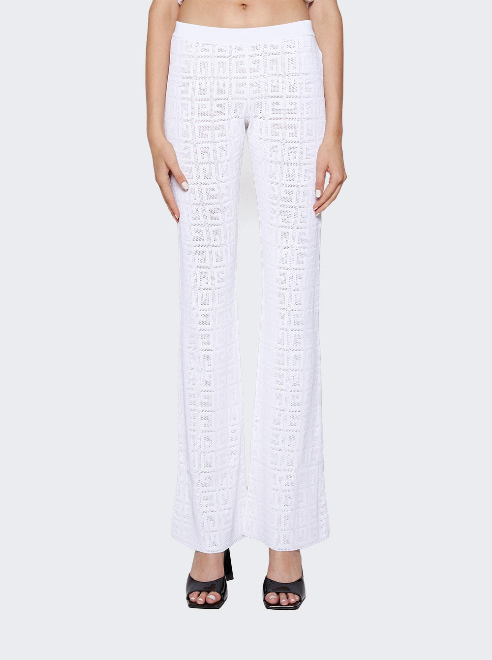 Women | Givenchy | Flare Pants In 4g Jacquard | White