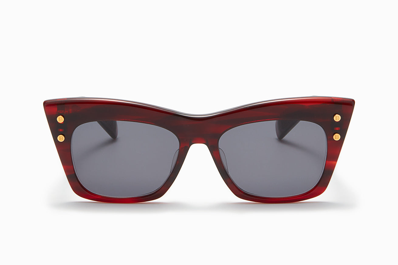 Womens | B - II Sunglass | Red Swirl - Gold | Rose Gradient