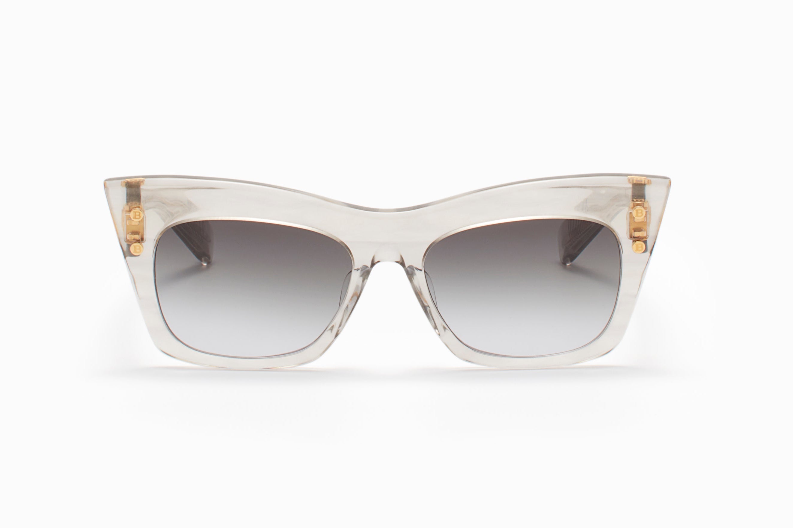 Womens | B - II Sunglass | Crystal Grey - Yellow Gold | Dark Grey Gradient