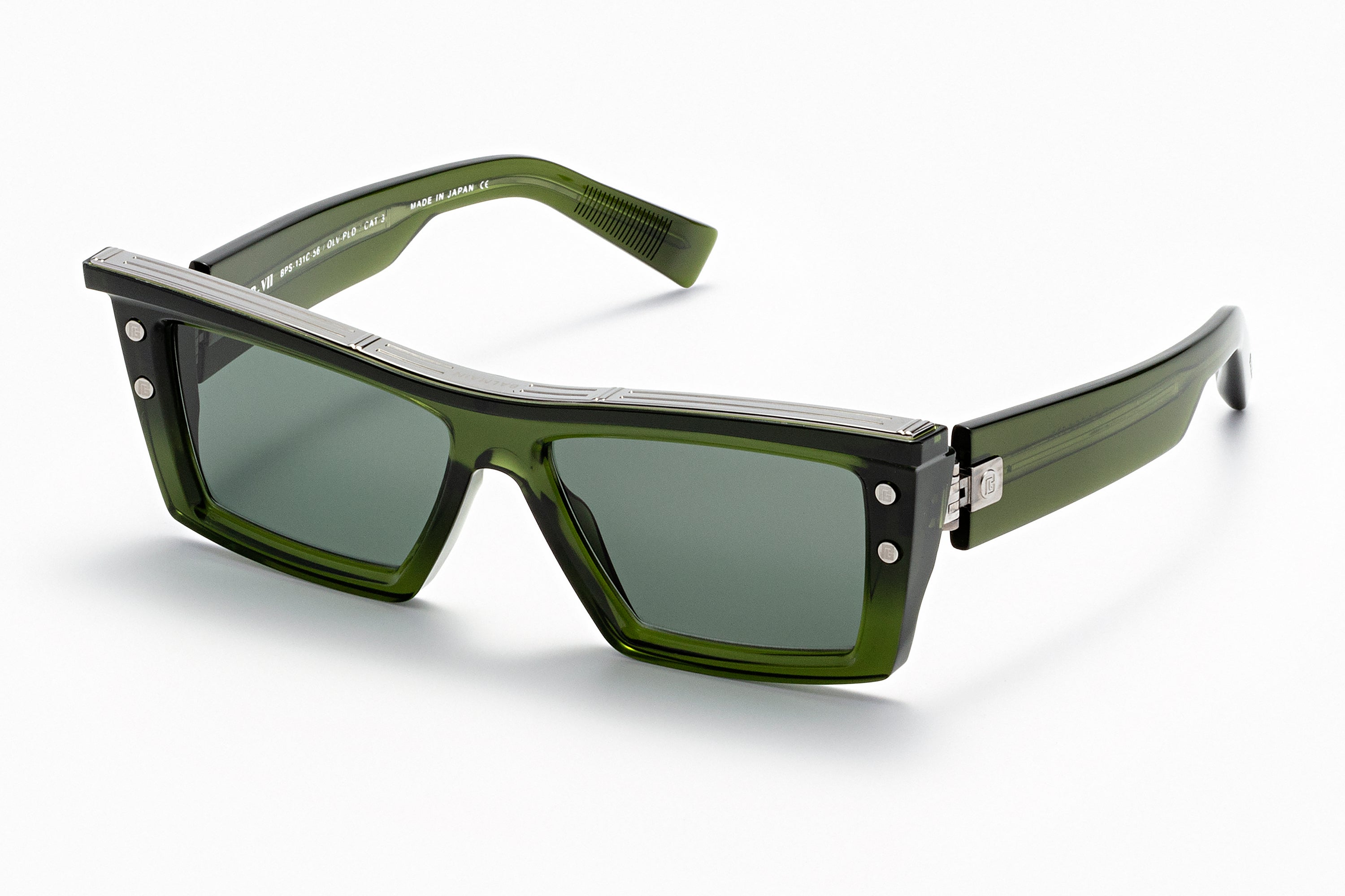 Womens | B - VII Sunglass | Dark Olive - Black Palladium | Dark Green