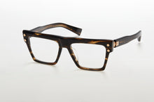 Unisex | B - V Optical | Dark Brown Swirl - White Gold | Clear