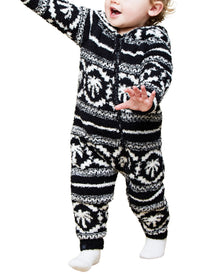 Baby | Cozychic Malibu Fair Isle Snow Suit | Black-Cream
