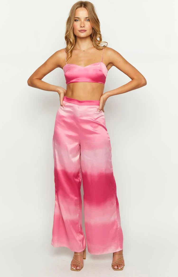 Bailee Ombre Crop Top | Pink