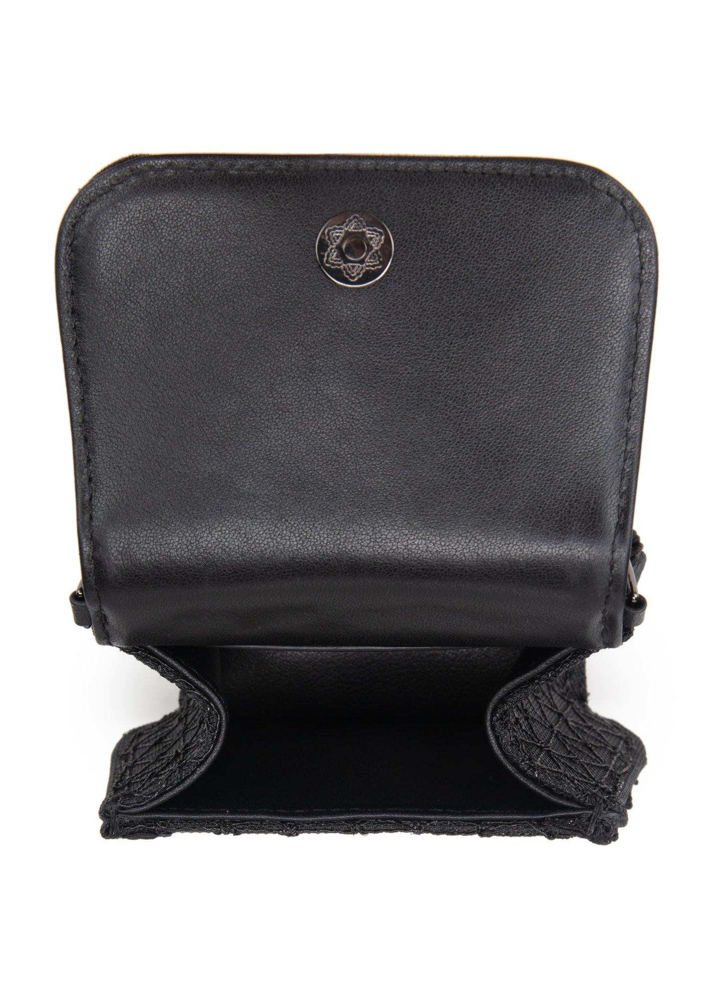 Beaded Textured Handbag | Black
