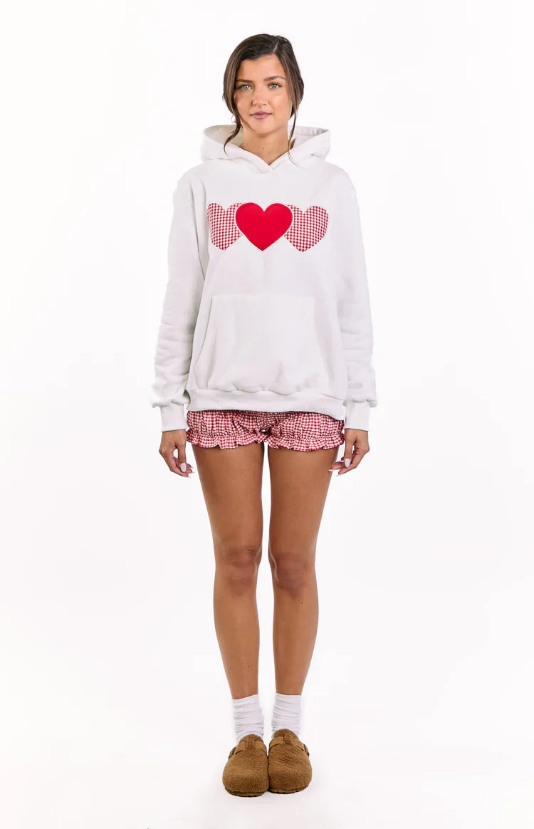 Beginning Heart Hoodie | White And Red