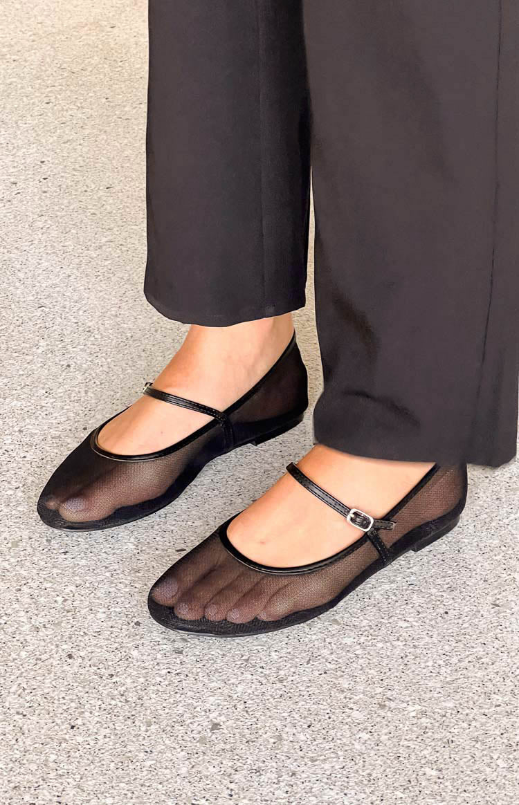 Billini Gilda Mesh Ballet Flats | Black