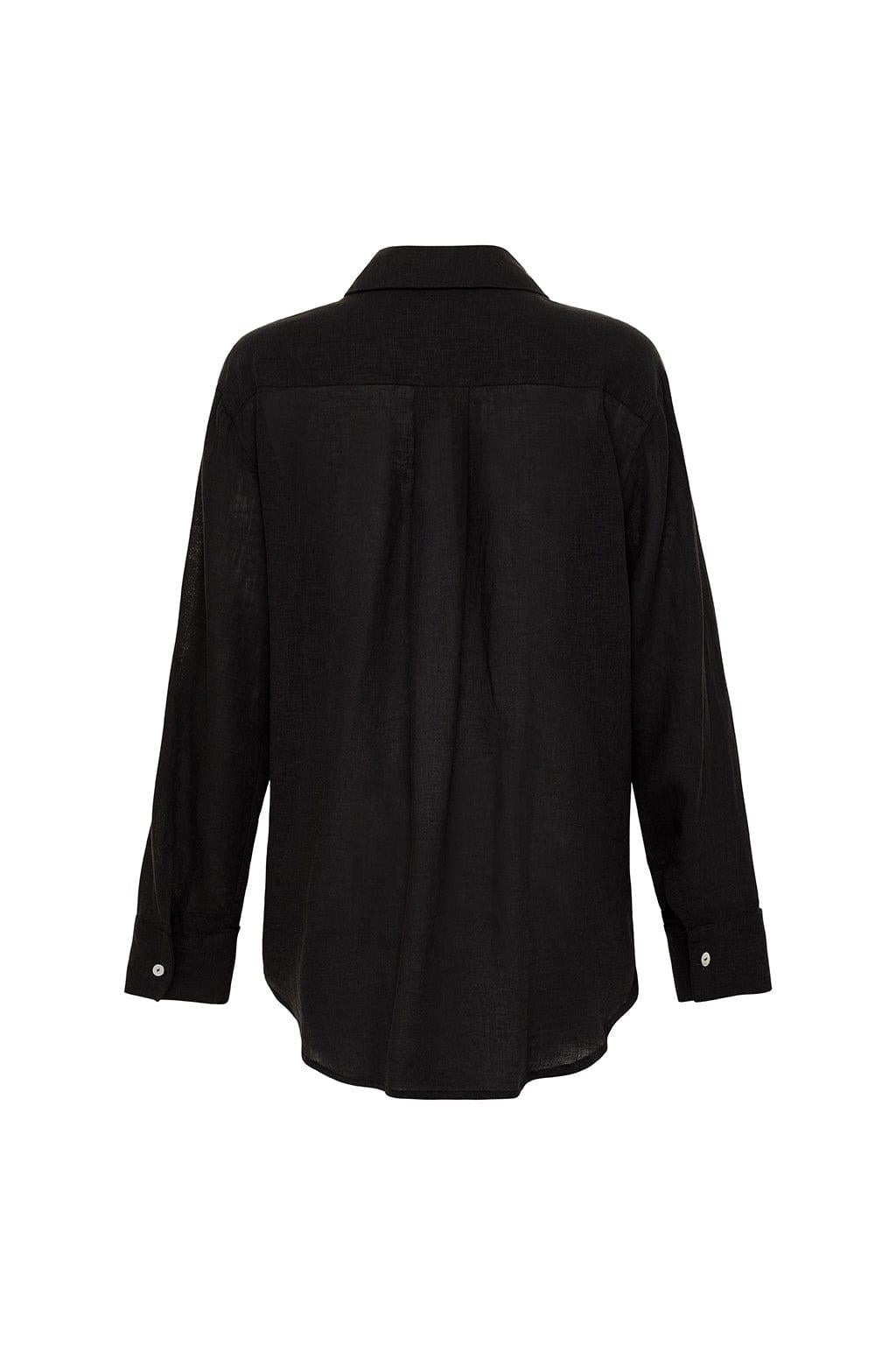 Long Sleeve Button Down Shirt | Black