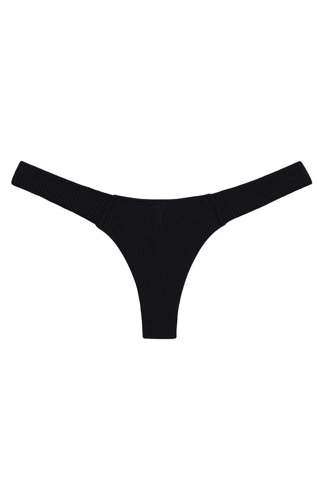 Uno Bikini Bottom | Black Rib